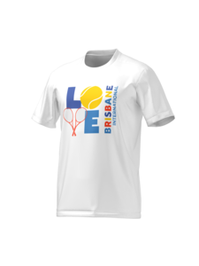 Brisbane International 2025 Youth Love Tennis Tee - White