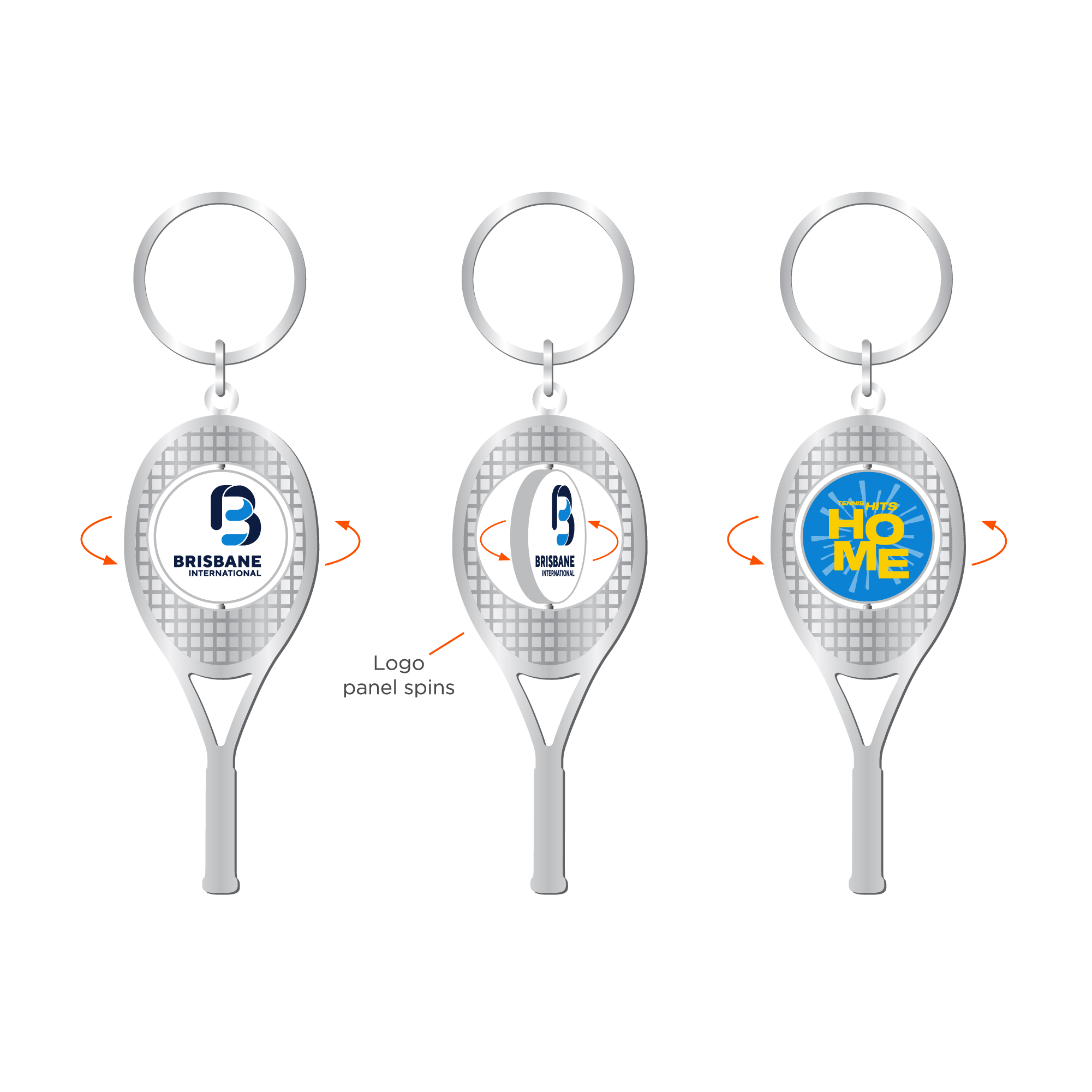 Brisbane International Racquet Keyring