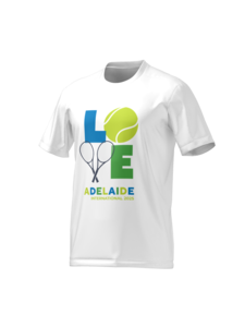 Adelaide International 2025 Womens Love Tennis Tee - White