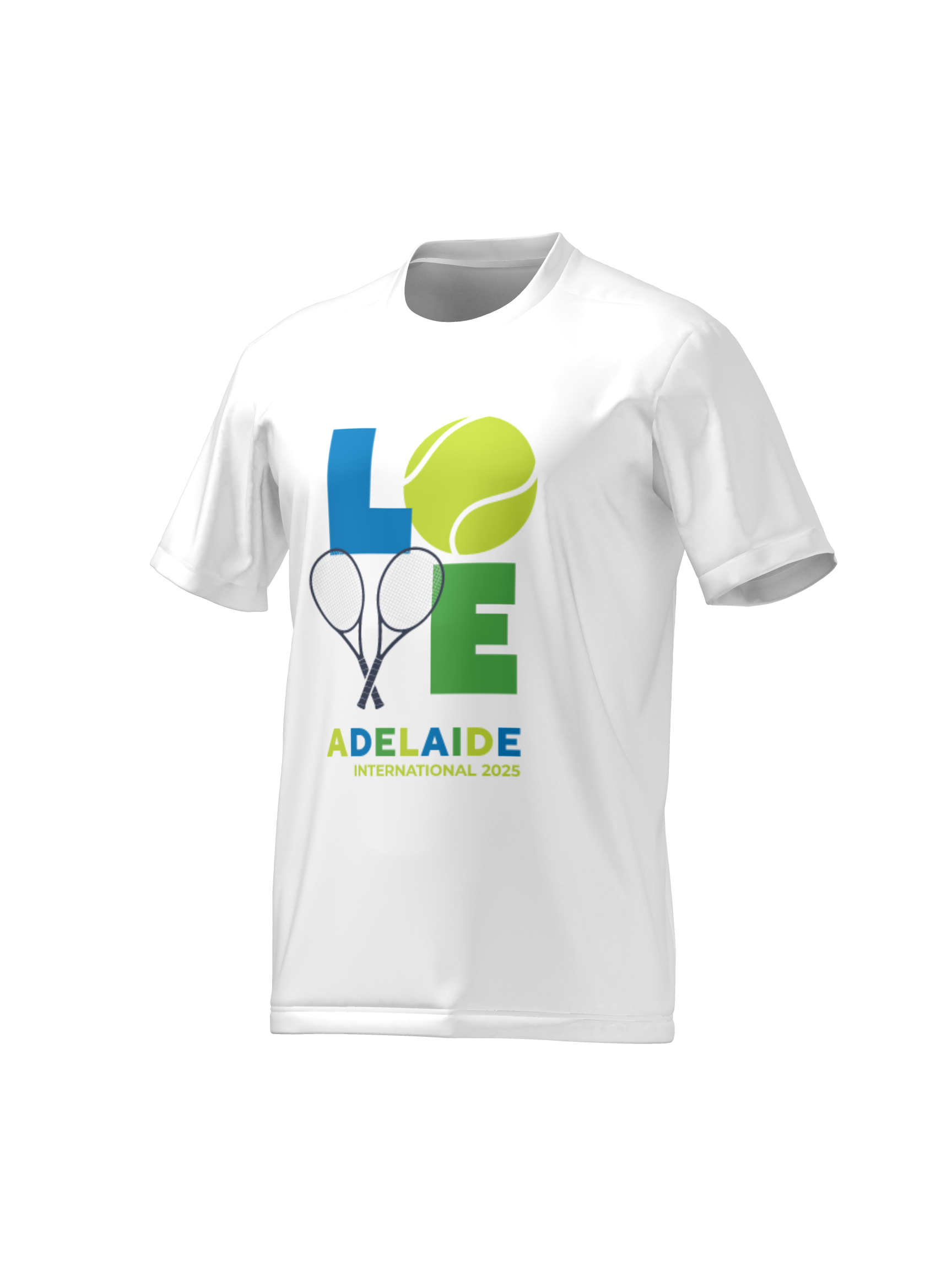 Adelaide International 2025 Womens Love Tennis Tee - White